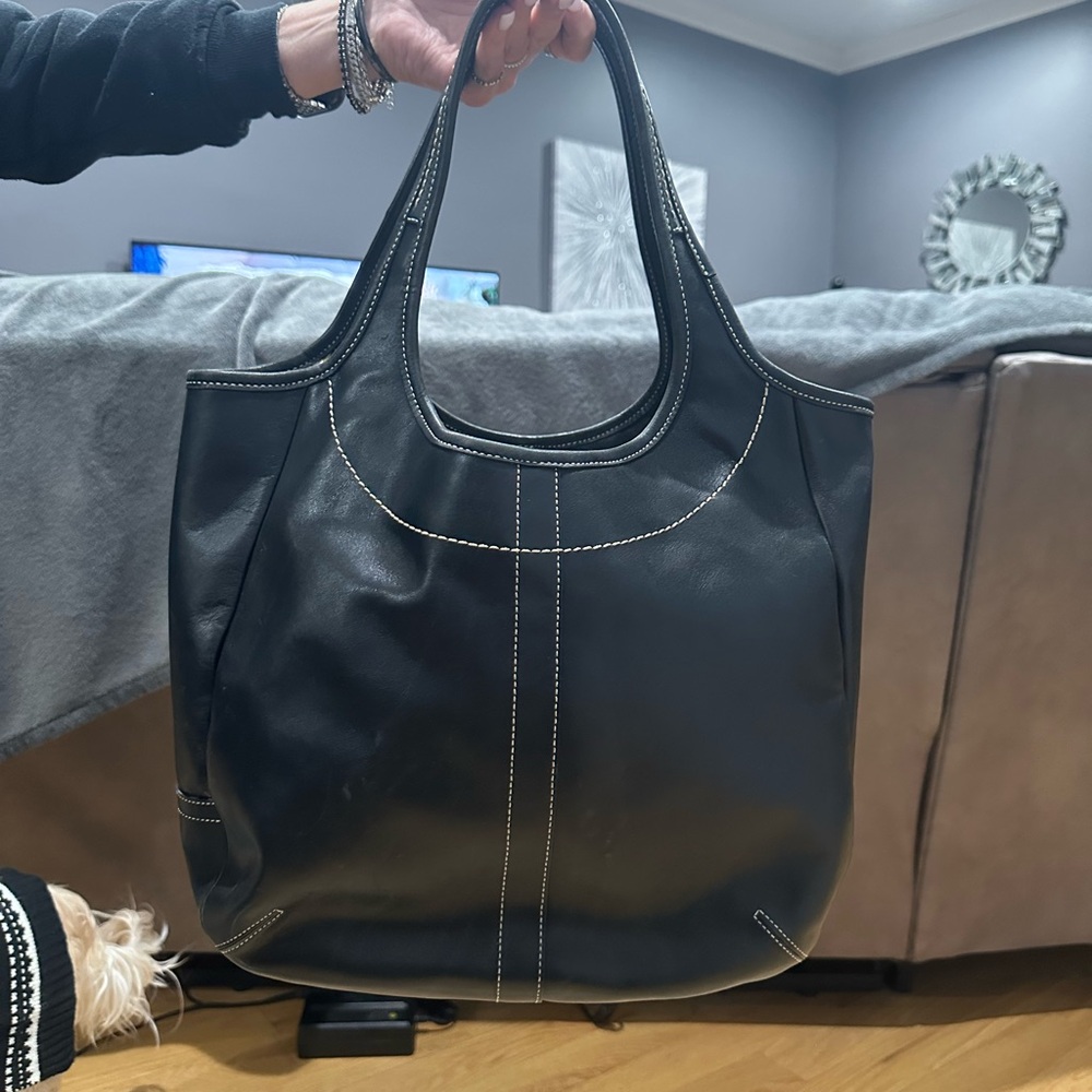 Vintage Coach Legacy XL Ergo Tote Black Leather Bag 10744 - Picture 3 of 7